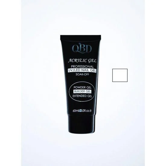 Φωτογραφία προϊόντος: GEL ΧΤΙΣΙΜΑΤΟΣ QBD Acrylic Gel UV/LED Nail Gel – Soak Off White 60ml1333-02