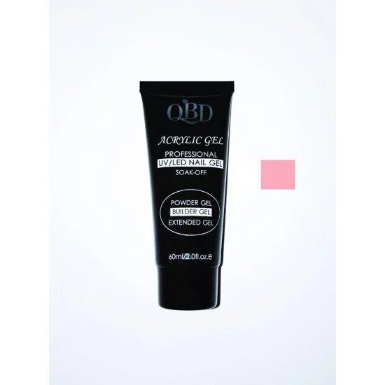 Φωτογραφία προϊόντος: GEL ΧΤΙΣΙΜΑΤΟΣ QBD ACRYLIC GEL UV/LED NAIL GEL – SOAK OFF Clear Pink 60ML 1333-04