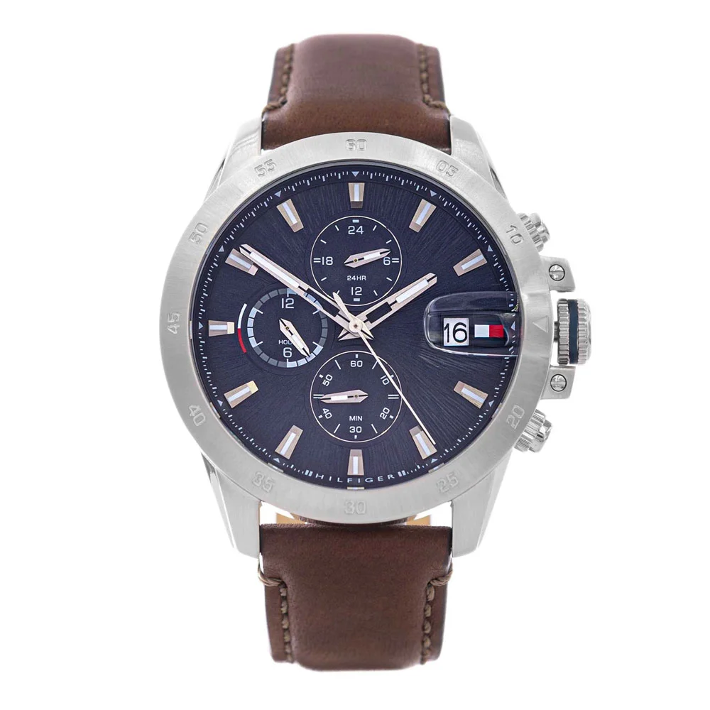 Φωτογραφία προϊόντος: TOMMY HILFIGER Jameson Multifanction Brown Leather Strap 1792195