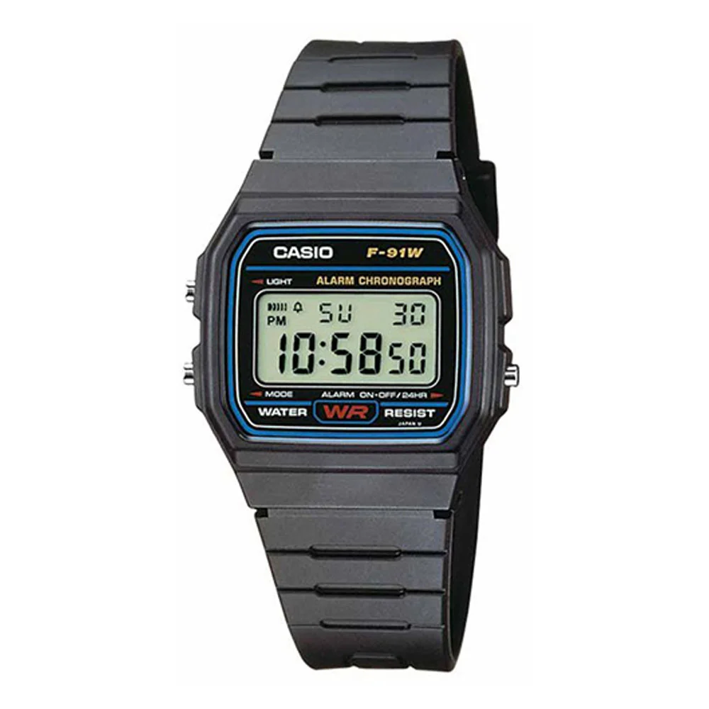 Φωτογραφία προϊόντος: CASIO Wrist Watch Digital Rubber Strap F-91W-1YEG