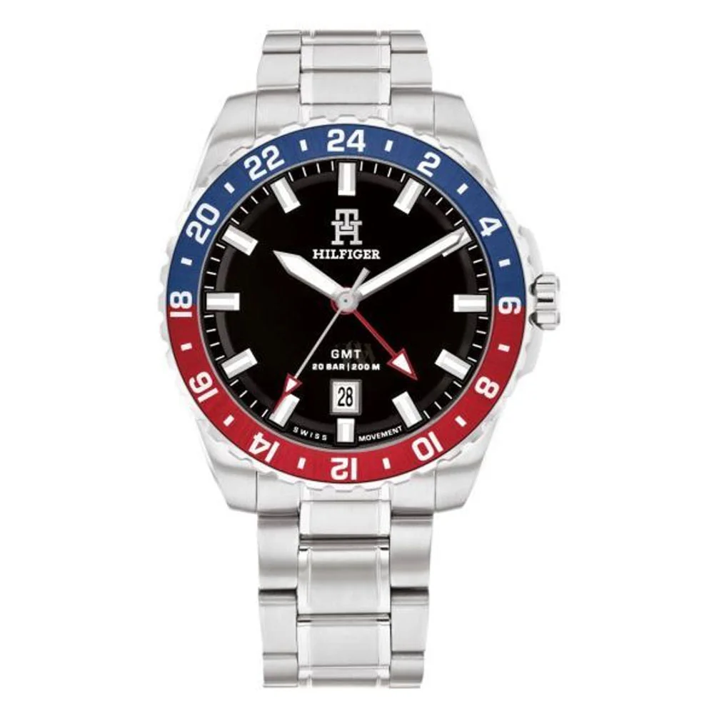 Φωτογραφία προϊόντος: TOMMY HILFIGER Lance GMT Silver Stainless Steel Bracelet 1792131