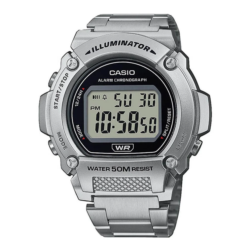 Φωτογραφία προϊόντος: CASIO Collection Chronograph Silver Stainless Steel Bracelet W-219HD-1AVEF
