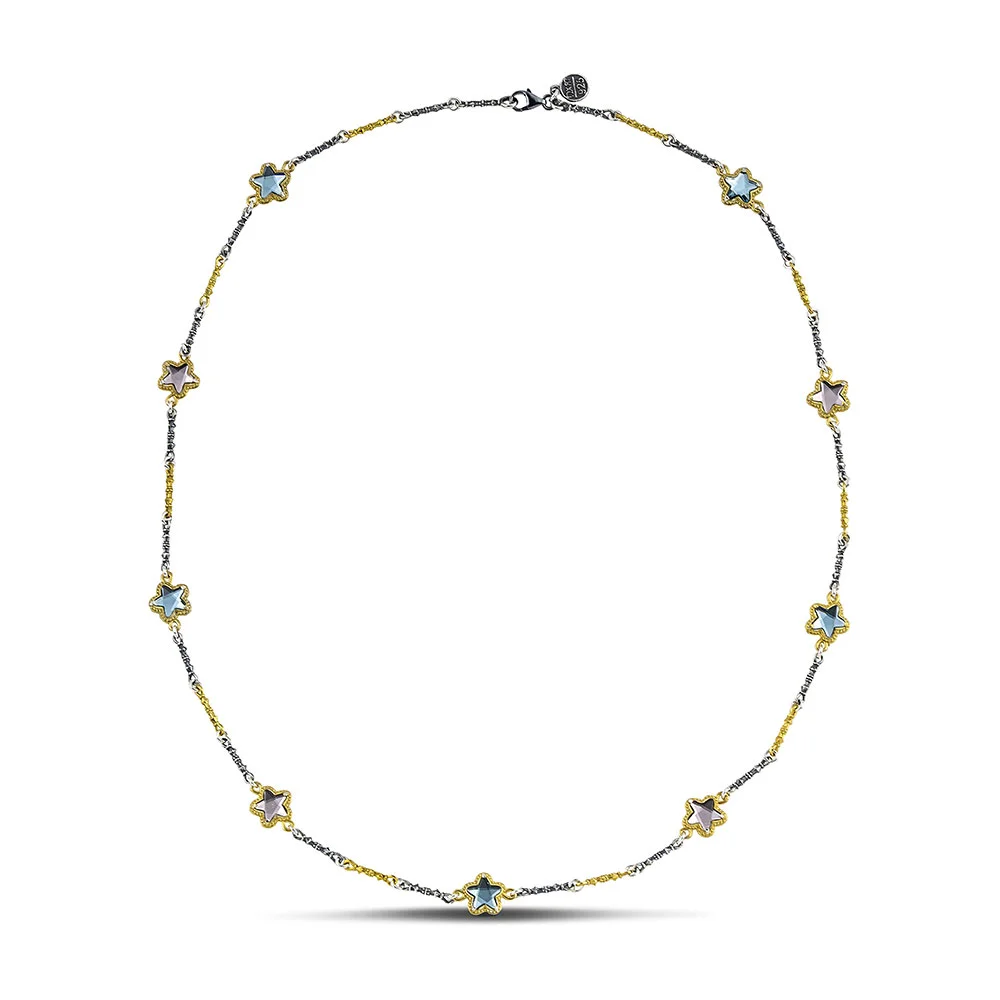 Φωτογραφία προϊόντος: DIMITRIOS Γυναικείο Κολιέ με Swarovski από Δίχρωμο Ασήμι K144