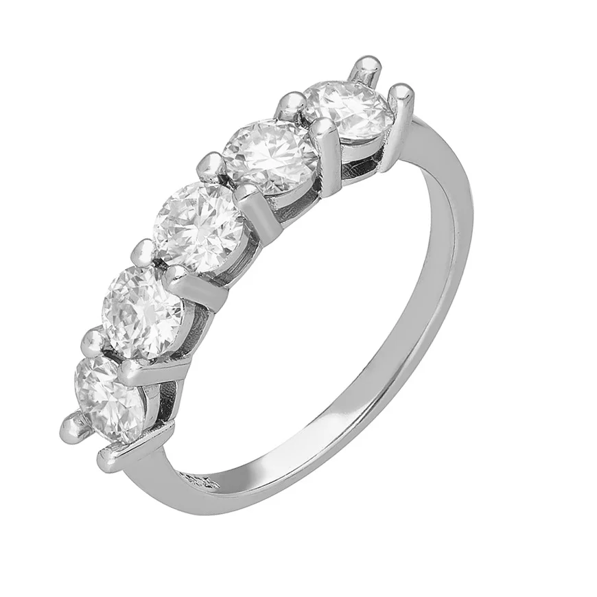Φωτογραφία προϊόντος: Δαχτυλίδι Σειρέ με Moissanite Diamonds από Ασήμι DX2618