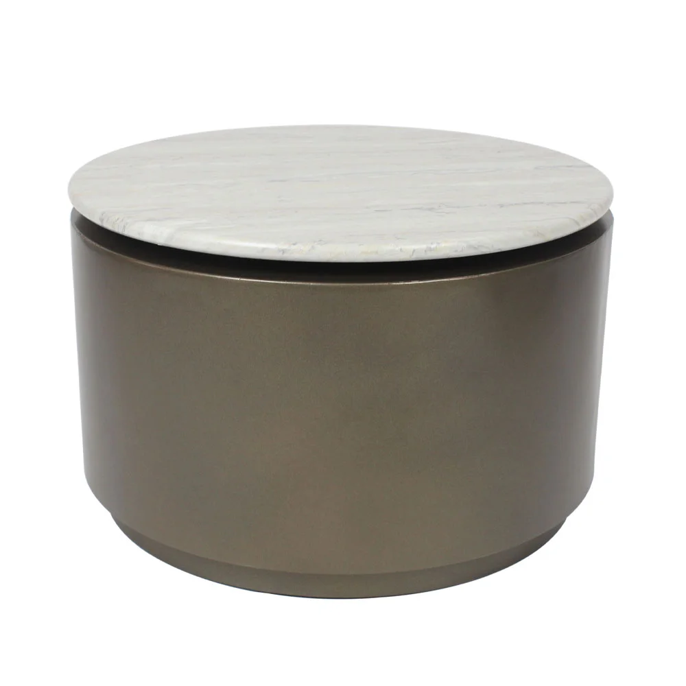 Φωτογραφία προϊόντος: LIBERTA POMMA COFFEE TABLE TRAVERTINE BRONZE 60x60x38