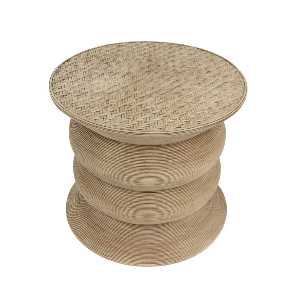 Φωτογραφία προϊόντος: LIBERTA RIBBONS SIDE TABLE ΦΥΣΙΚΟ 59x59x53