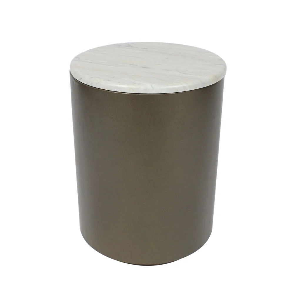 Φωτογραφία προϊόντος: LIBERTA POMMA SIDE TABLE TRAVERTINE BRONZE 37x37x49