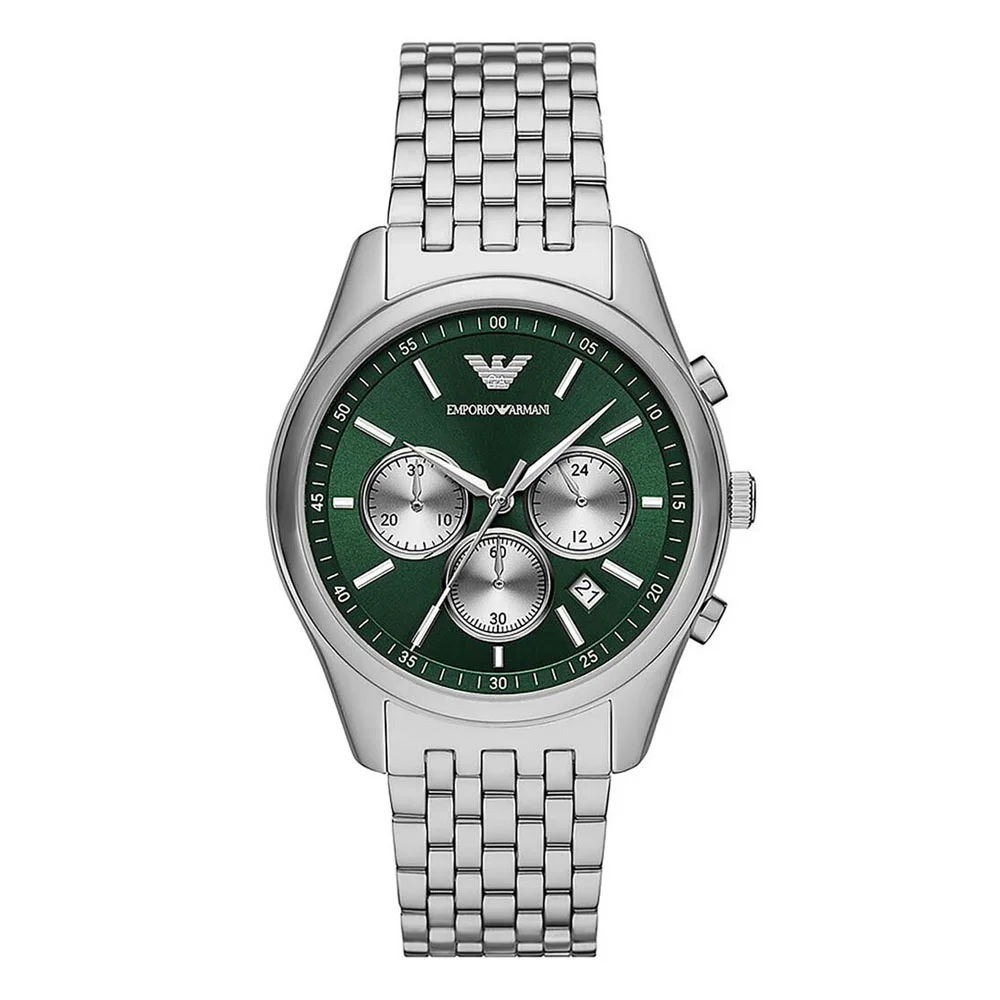 Φωτογραφία προϊόντος: EMPORIO ARMANI Antonio Chronograph Silver Stainless Steel Bracelet AR11581