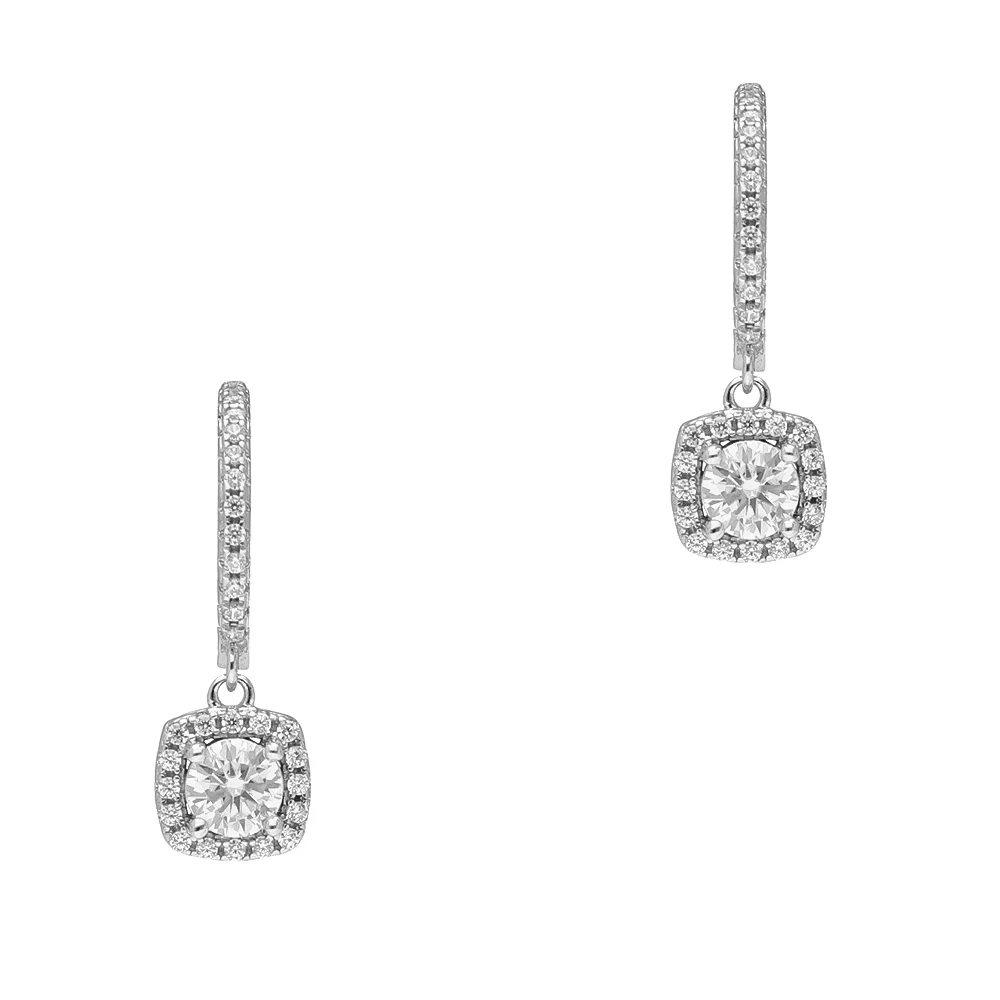 Φωτογραφία προϊόντος: Σκουλαρίκια με Moissanite Diamonds από Ασήμι SK3767