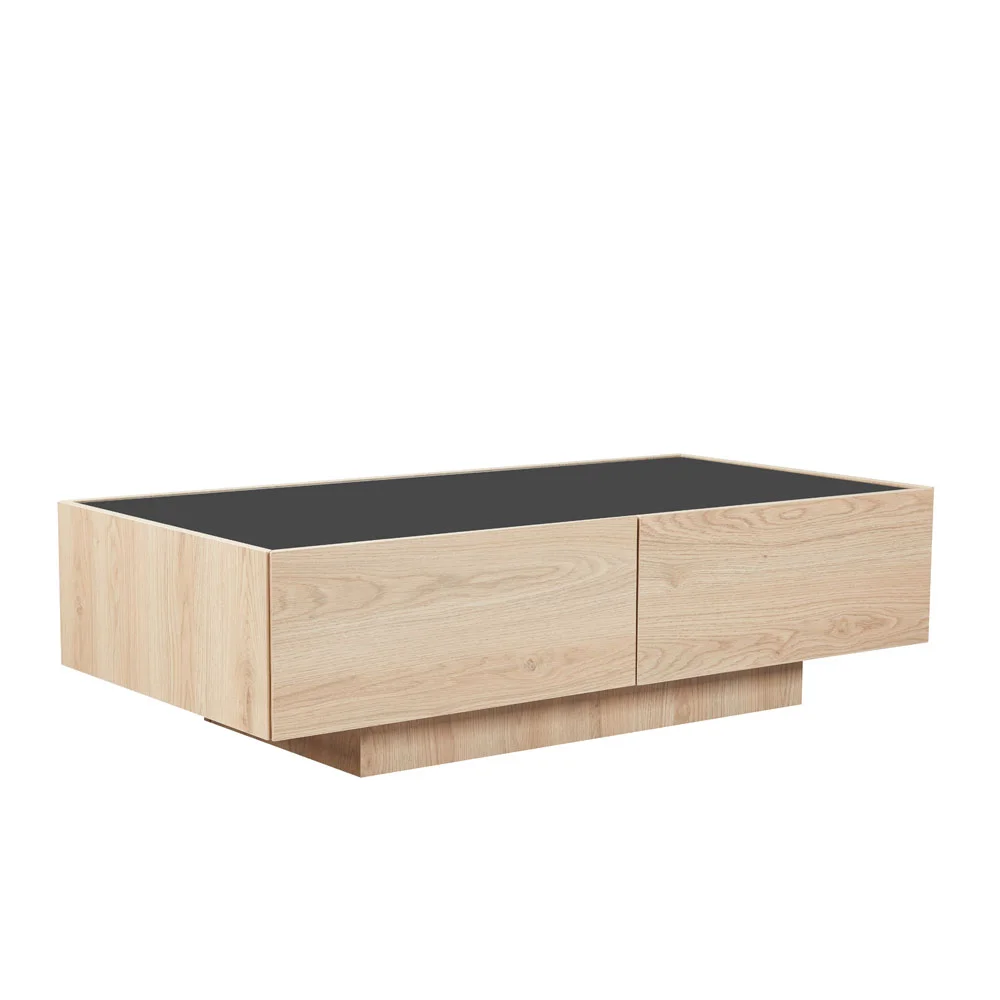 Φωτογραφία προϊόντος: LIBERTA CUBIUS COFFEE TABLE ΦΥΣΙΚΟ ΦΙΜΕ ΜΑΥΡΟ 118x59x33