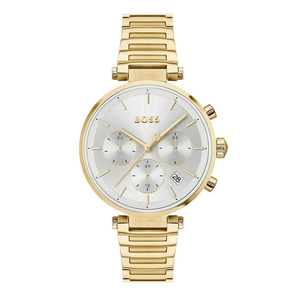 Φωτογραφία προϊόντος: BOSS Majesty Sport Multifunction Silver Dial Gold Stainless Steel Bracelet 1502775