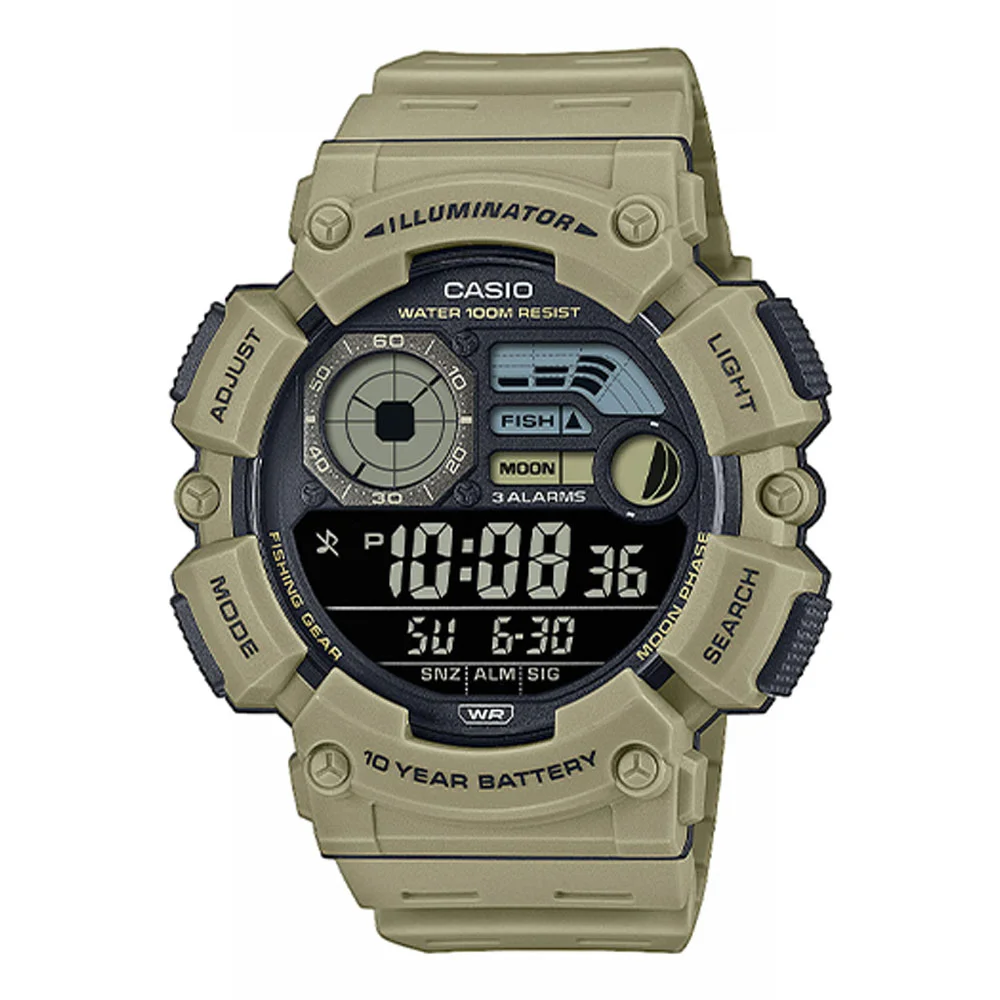 Φωτογραφία προϊόντος: CASIO Collection Dual Time Chronograph Beige Plastic Strap WS-1500H-5BVEF
