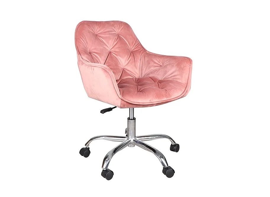Φωτογραφία προϊόντος: ROTARY CHAIR Q-190 VELVET ANTIQUE ROSE 52 DIOMMI OBRQ190VRA