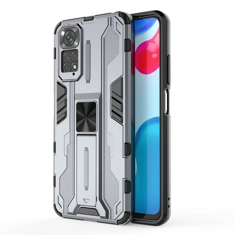 Φωτογραφία προϊόντος: Armor Combat Stand Case Silver for Xiaomi Poco M4 Pro 5G