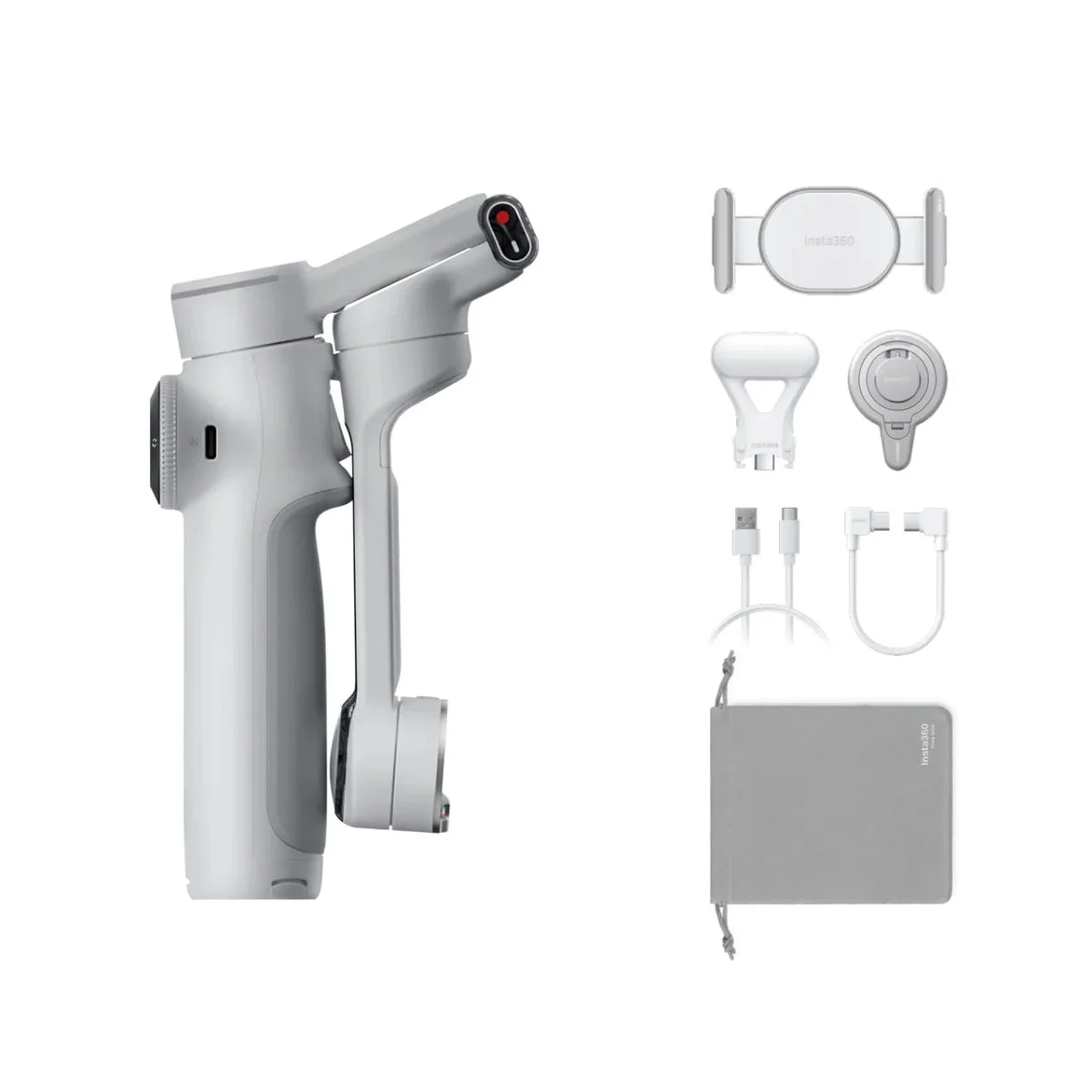 Φωτογραφία προϊόντος: Insta360 Flow 2 Pro Creator Bundle (Gray) A.I. Powered Gimbal Stabilizer for Smartphone