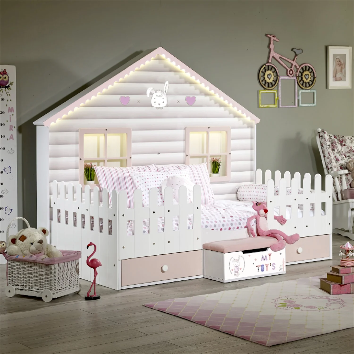 Φωτογραφία προϊόντος: Meltem Montessori House Pink - Ξύλο / MDF με καπλαμά - 100Μx102Πx178Υ