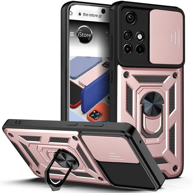 Φωτογραφία προϊόντος: Combo Kickstand Slide Camera Case Rose Gold Xiaomi Poco M4 Pro 5G