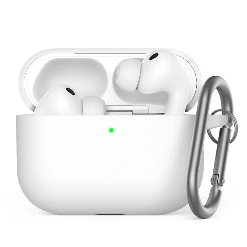 Φωτογραφία προϊόντος: Θήκη Σιλικόνης AhaStyle WG184 Apple AirPods Pro 3 Premium με Γάντζο Λευκό
