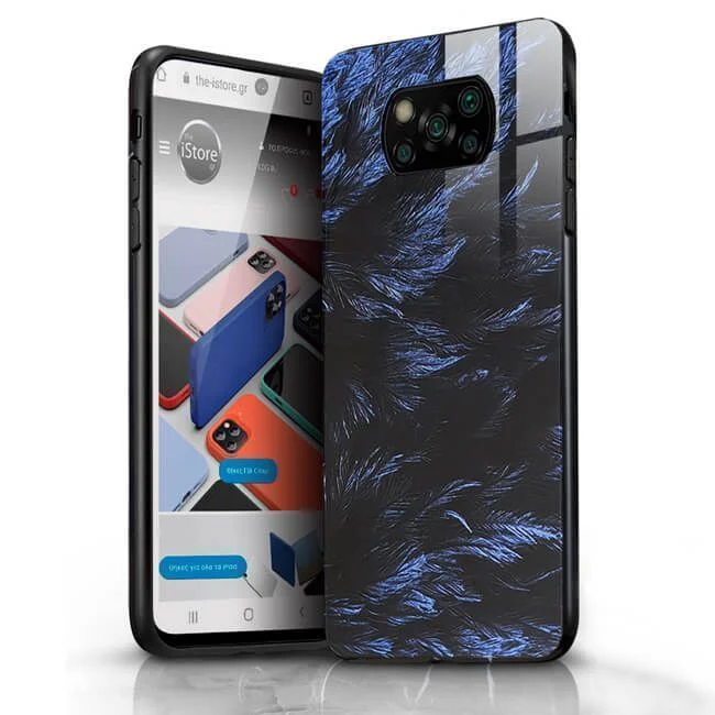Φωτογραφία προϊόντος: Glossy Marble Black Feather Case Xiaomi Poco X3 NFC/X3 Pro