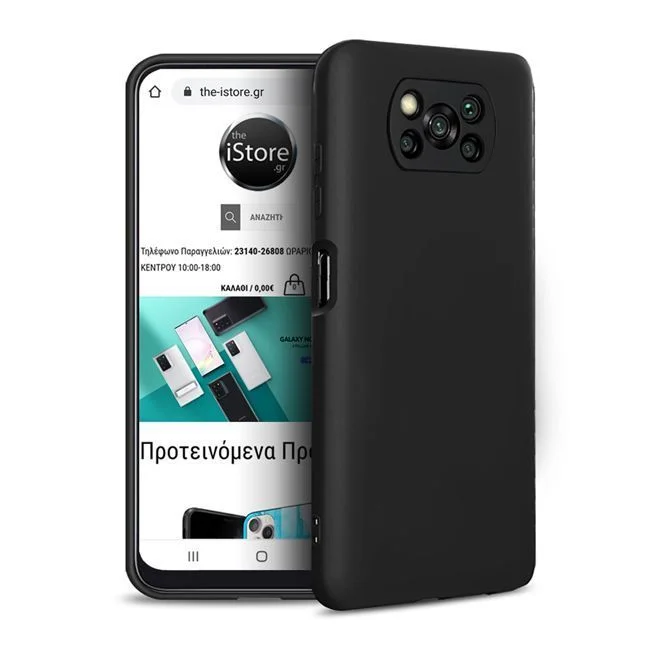 Φωτογραφία προϊόντος: Rubber Silk Case Black Xiaomi Poco X3 NFC