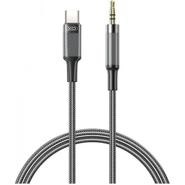 Φωτογραφία προϊόντος: XO USB 2.0 Cable USB-C male - 3.5mm / USB-C Μαύρο 1m