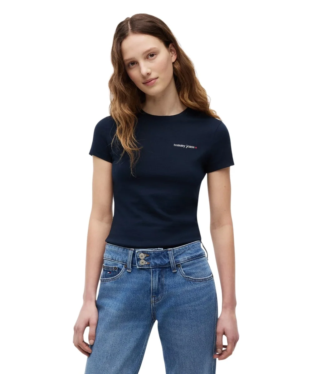 Φωτογραφία προϊόντος: Tommy Hilfiger - Γυναικείο T-shirt Ess Logo DW0DW23479-C1G Μπλε Σκούρο