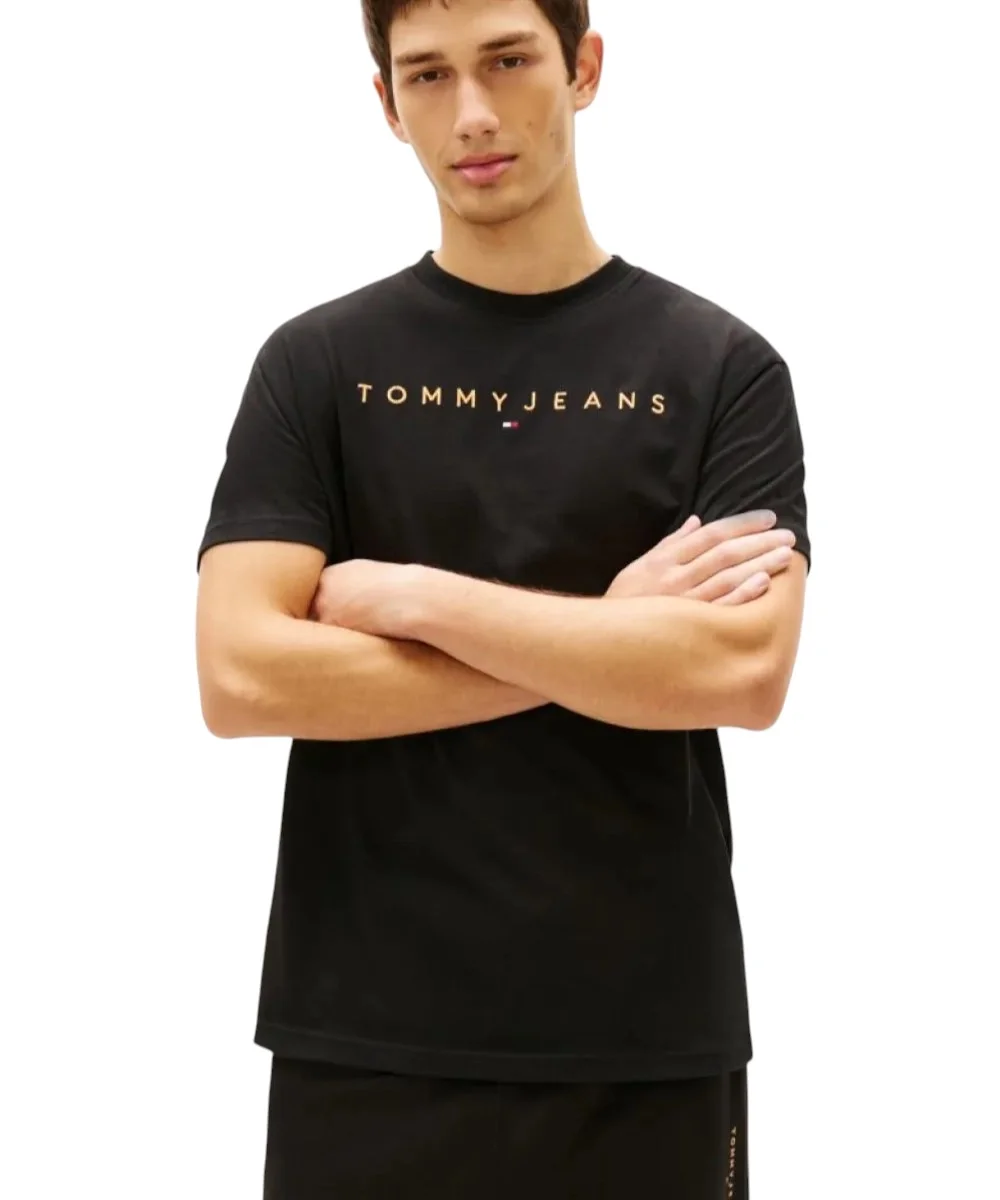 Φωτογραφία προϊόντος: Tommy Hilfiger - Ανδρικό T-shirt Th Linear Logo C-Neck DM0DM20744-SEV Μαύρο