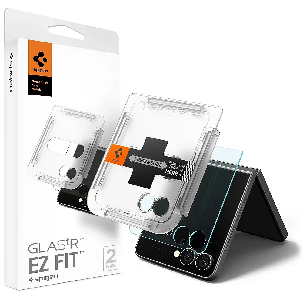 Φωτογραφία προϊόντος: Spigen Glas.tr ”Ez Fit” HD 2-Pack Samsung Galaxy Z Flip 7 Clear