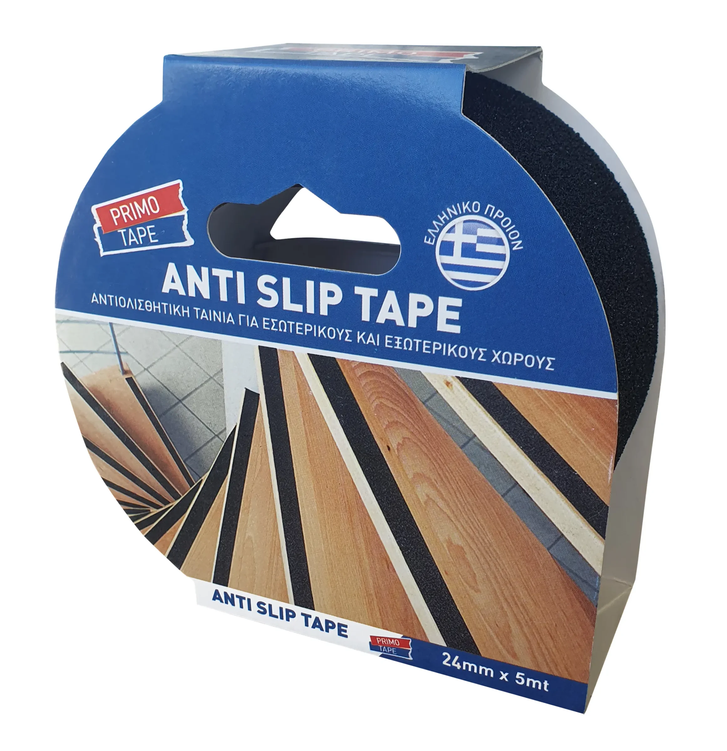 Φωτογραφία προϊόντος: Primo Tape Anti-Slip Διαφανής Αυτοκόλλητη Αντιολισθητική Ταινία Μαύρη 24mmx5m