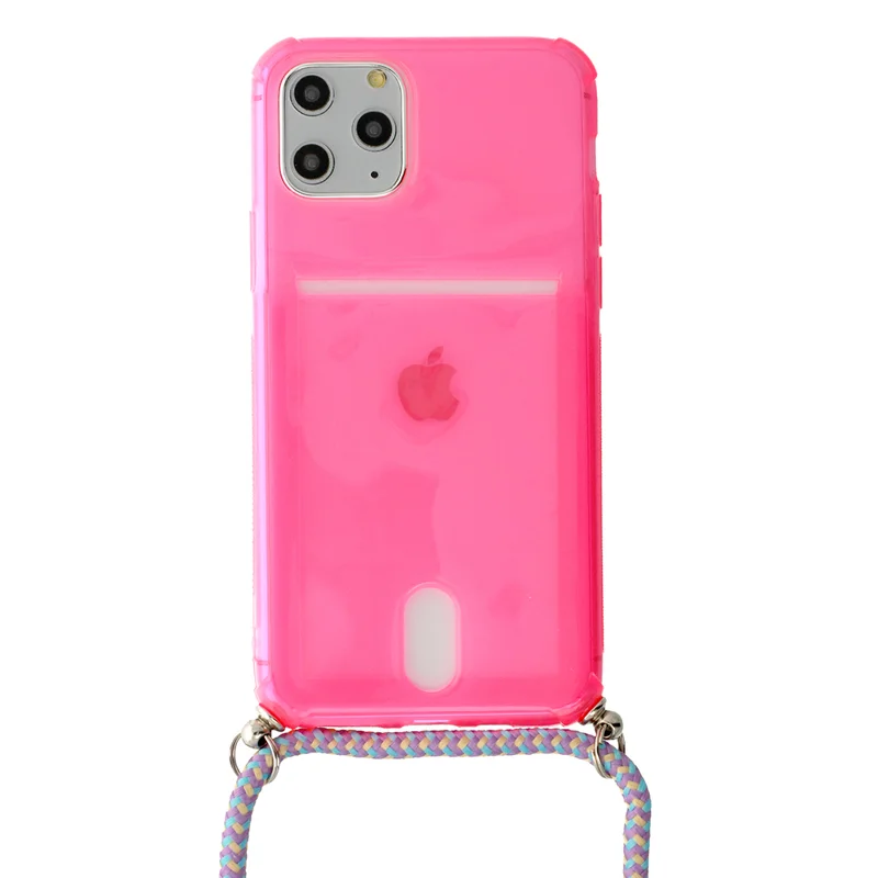 Φωτογραφία προϊόντος: Strap fluo case με κορδόνι για iPhone 12 mini ροζ