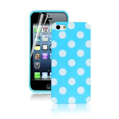 Φωτογραφία προϊόντος: Θήκη σιλικόνης Blue White Dots για iPhone 5 /5s