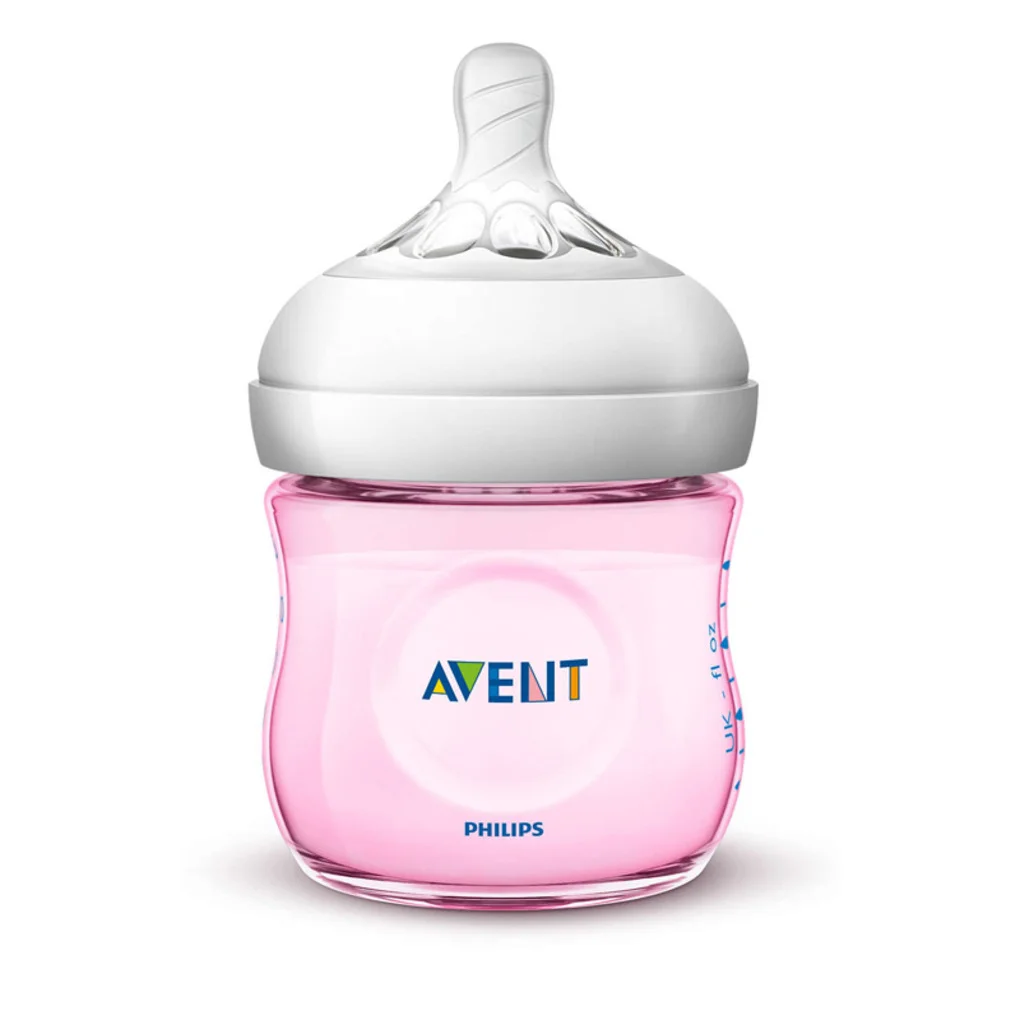 Φωτογραφία προϊόντος: Philips-Avent Πλαστικό μπιμπερό Natural 125 ml 0μ+ Ροζ