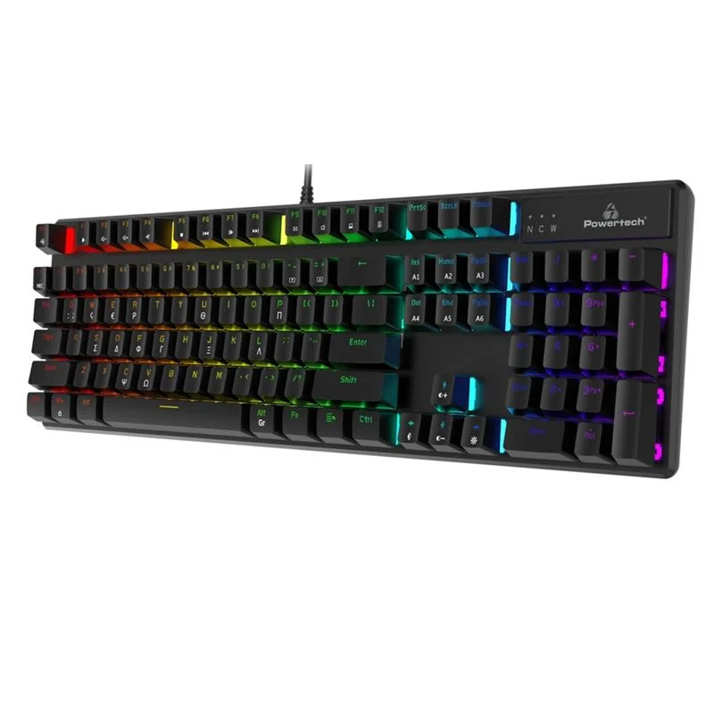 Φωτογραφία προϊόντος: Gaming μηχανικό RGB πληκτρολόγιο Powertech PT-1254 ενσύρματο