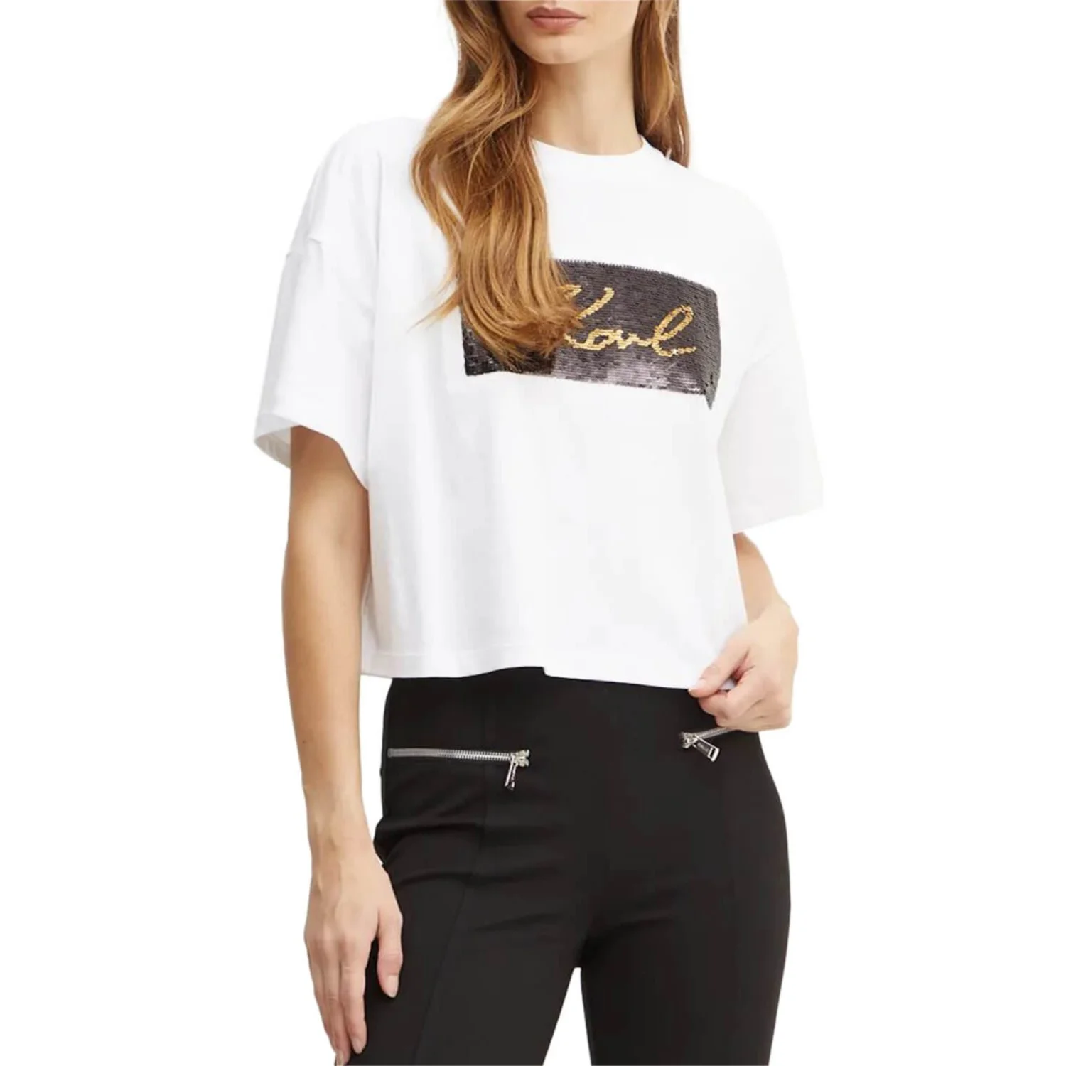 Φωτογραφία προϊόντος: KARL LAGERFELD KARL JEANS Γυναικεία Μπλούζα Κ.Μ. Reversible Sequins 12345