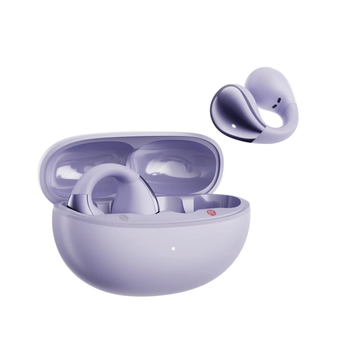 Φωτογραφία προϊόντος: QCY Crossky C30 Purple (QT33) Open Ear TPU Earclip, Bass Enhance Algo. BT 5.4 Dual Connection Earbud