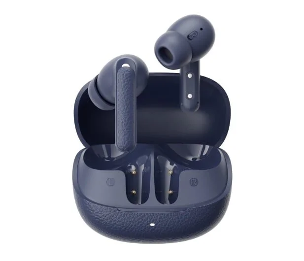 Φωτογραφία προϊόντος: QCY Buds ANC Blue (HT15) - 45db ANC TWS Earbuds 35h 5 mic ENC, ear-canal adaptive tech, leather case