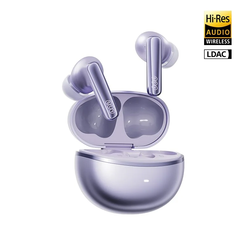 Φωτογραφία προϊόντος: QCY Melobuds N70 ANC Purple, HT18 -55db TWS Flagship Hi-Res Earbuds LDAC BT 6.0 IPX5 Wireless charge