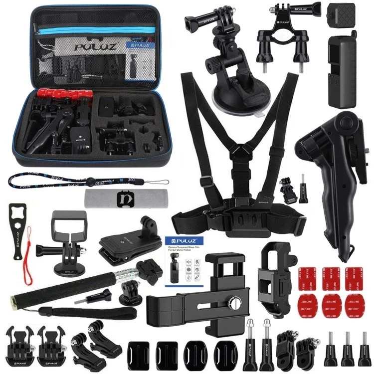 Φωτογραφία προϊόντος: Αξεσουάρ Puluz Ultimate Combo Kits για αθλητικές κάμερες (συμπεριλαμβανομένων των Osmo Action 5 Pro, Ace Pro 2) 43 σε 1