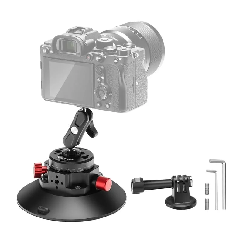 Φωτογραφία προϊόντος: Neewer CA013 1/4 inch suction cup mount for sports cameras (DJI Action, GoPro, Insta360)