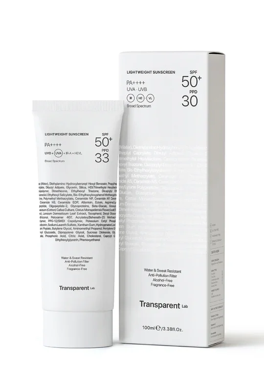 Φωτογραφία προϊόντος: Niche Beauty Lab - Transparent Lab - Lightweight Sunscreen SPF50+ Προηγμένη αντηλιακή προστασία με εξαιρετικά ελαφριά υφή 100ml