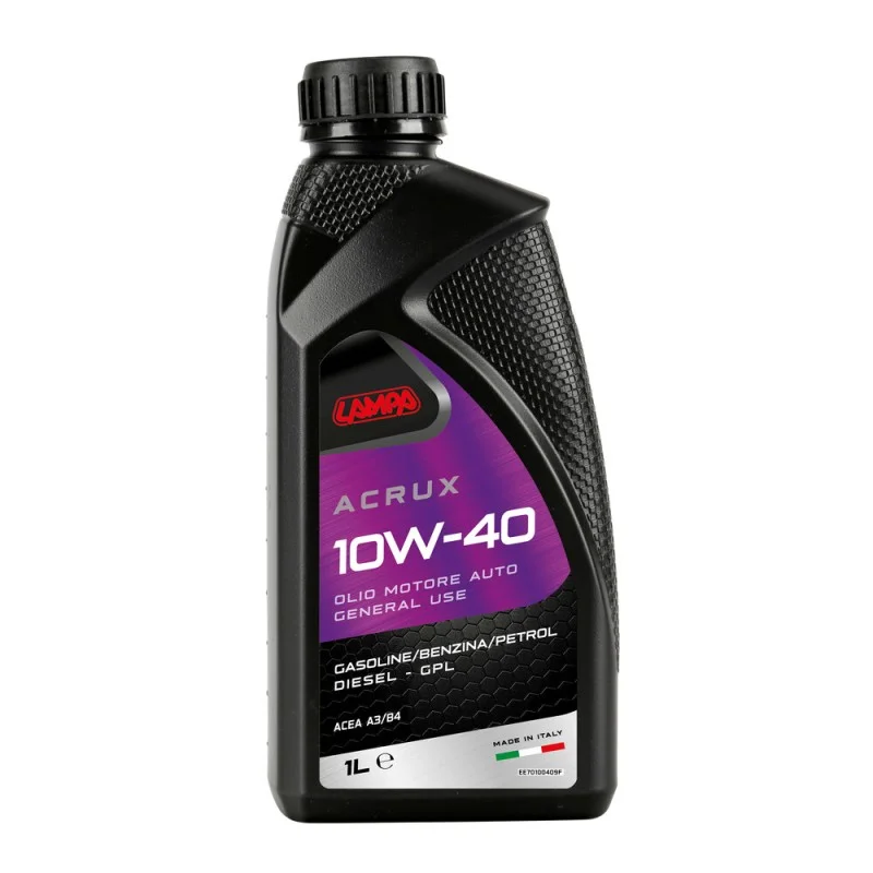 Φωτογραφία προϊόντος: ΛΑΔΙ ΚΙΝΗΤΗΡΑ 10W-40 ACRUX ΗΜΙΣΥΝΘΕΤΙΚΟ GENERAL USE 1L LAMPA - 1 ΤΕΜ.