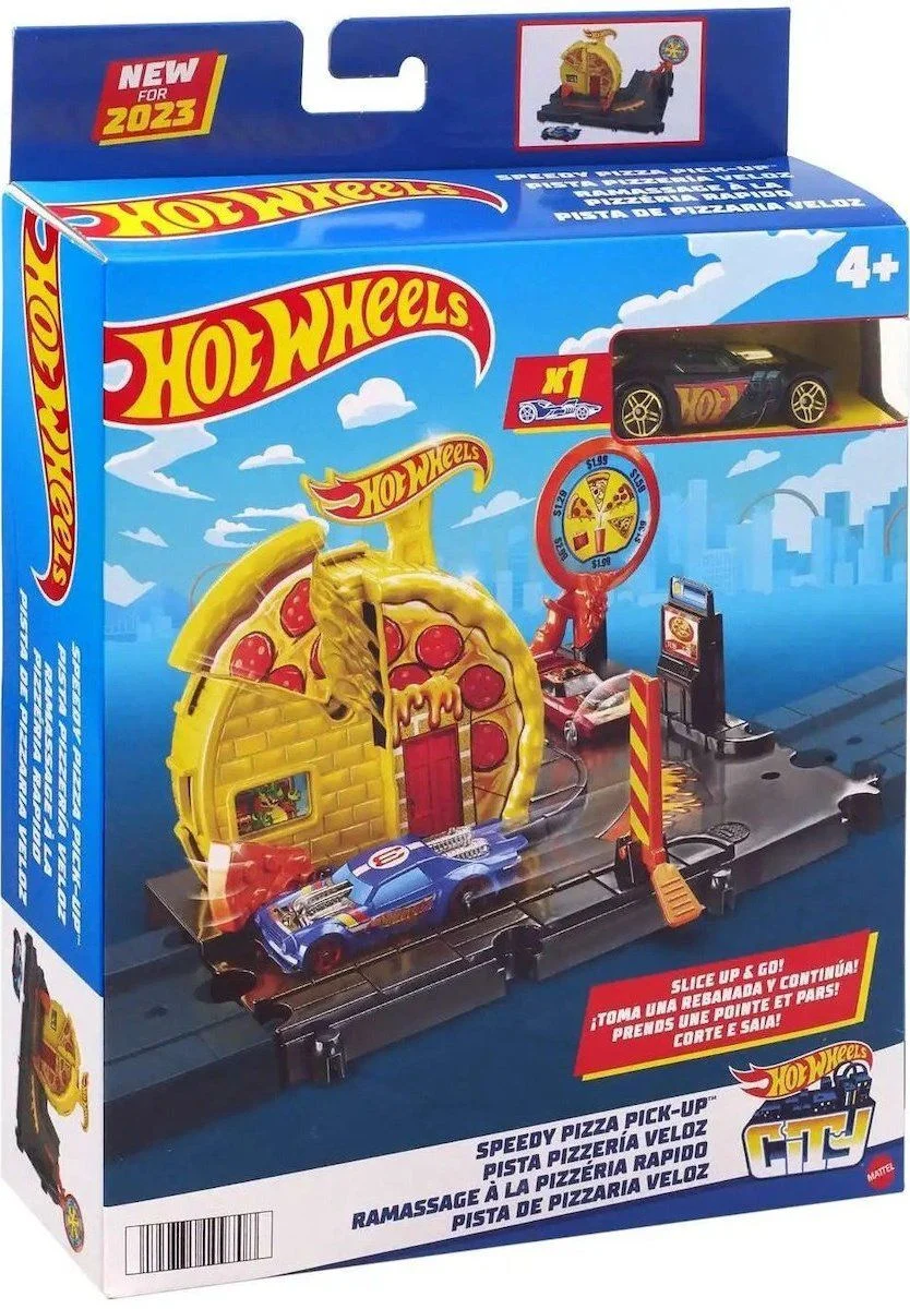 Φωτογραφία προϊόντος: MATTEL Hot Wheels Μίνι Πίστες Speedy Pizza Pick Up (HKX44)