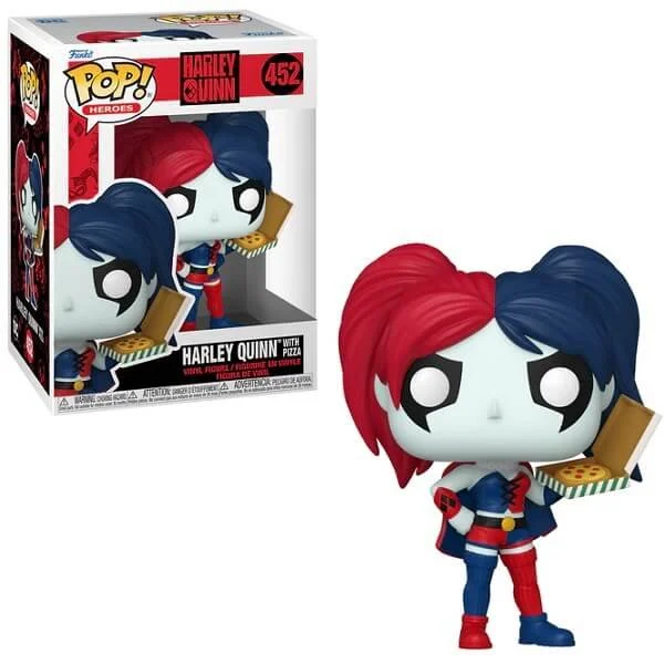 Φωτογραφία προϊόντος: Funko Pop! Heroes: Harley Quinn - Harley Quinn with Pizza 452 Vinyl Figure 2175949 889698656153 Funko Pop Heroes Funko