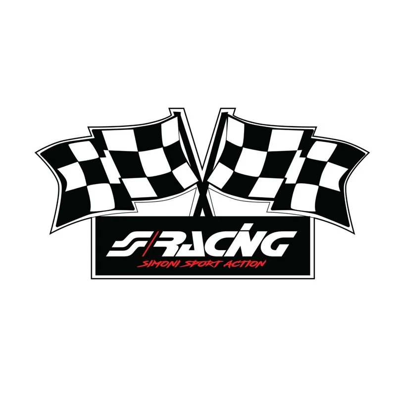 Φωτογραφία προϊόντος: ΑΥΤΟΚΟΛΛΗΤΟ ''FLAG'' 100x50mm ​SIMONI RACING - 1 TEM.