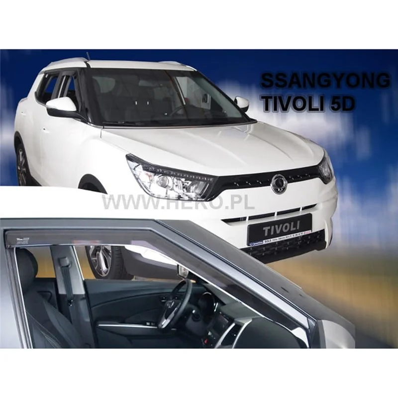 Φωτογραφία προϊόντος: ΑΝΕΜΟΘΡΑΥΣΤΕΣ ΓΙΑ SSANGYONG TIVOLI / XLV 5D 2015+ ΖΕΥΓΑΡΙ ΑΠΟ ΕΥΚΑΜΠΤΟ ΦΙΜΕ ΠΛΑΣΤΙΚΟ HEKO - 2 ΤΕΜ.