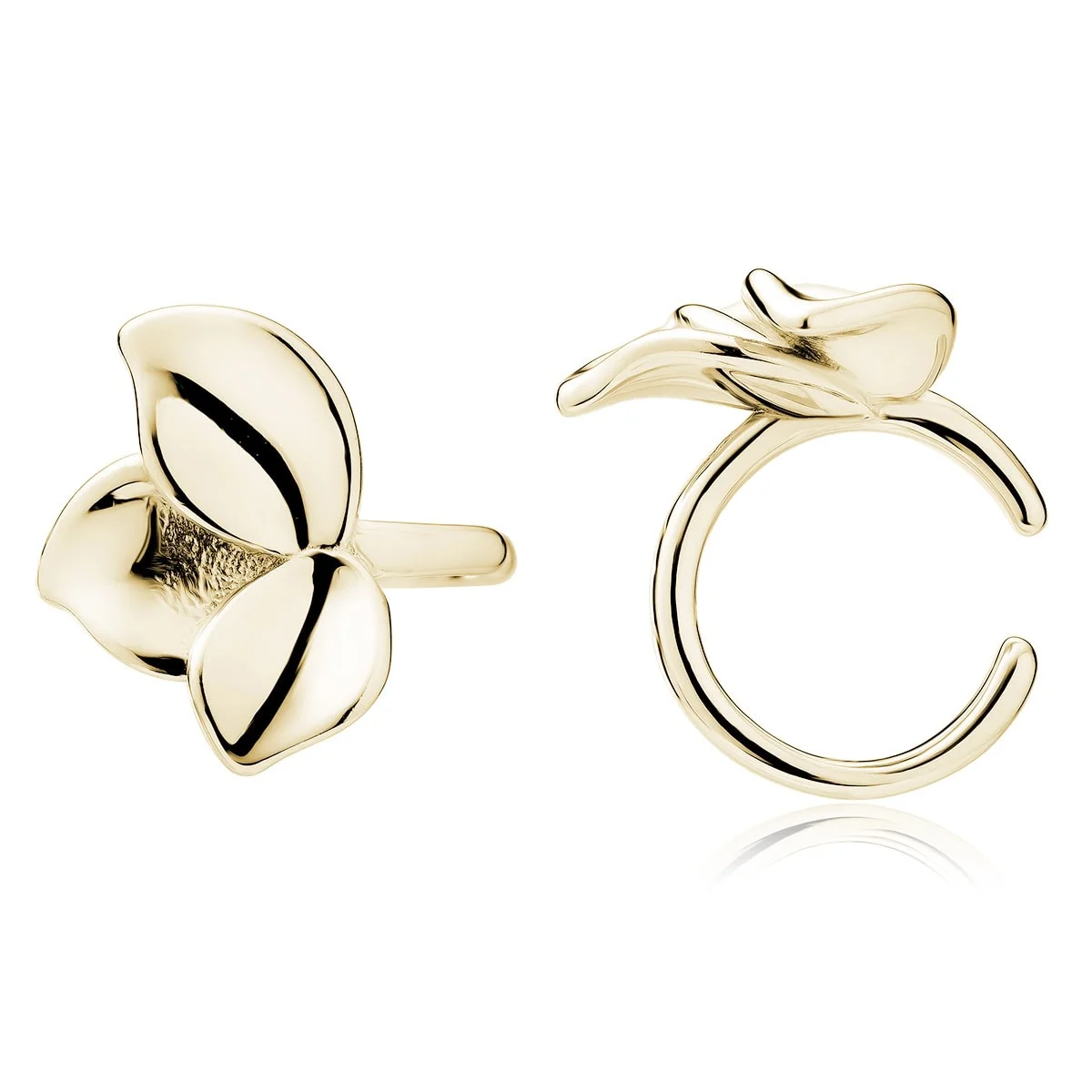 Φωτογραφία προϊόντος: Lysea Ασημένιο Ear Cuff 925 με Φύλλα & Χρυσή Επιχρύσωση