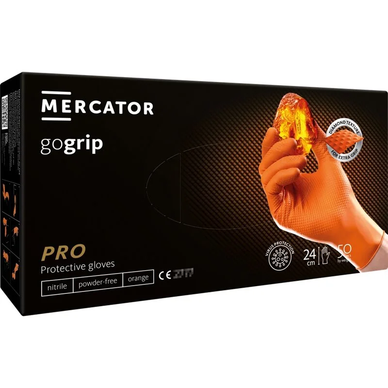 Φωτογραφία προϊόντος: ΓΑΝΤΙΑ ΝΙΤΡΙΛΙΟΥ MERCATOR GOGRIP ΣΕ ΠΟΡΤΟΚΑΛΙ ΧΡΩΜΑ XLARGE (XL) ΑΜΙΟ - 50 ΤΕΜ.