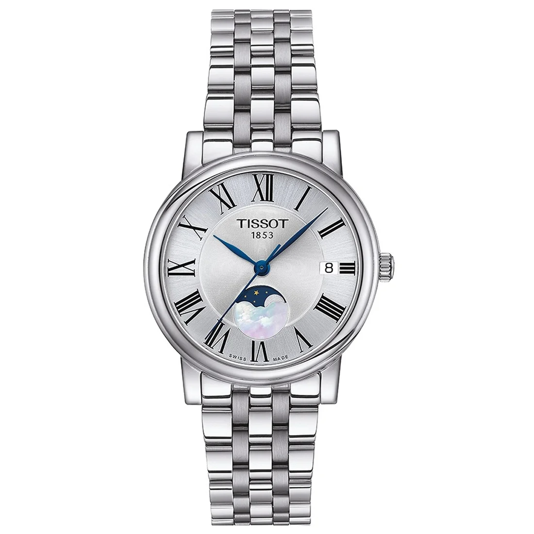 Φωτογραφία προϊόντος: Γυναικείο Ρολόι Tissot Carson Lady Moonphase Ανοξείδωτο Ατσάλι T122.223.11.033.00
