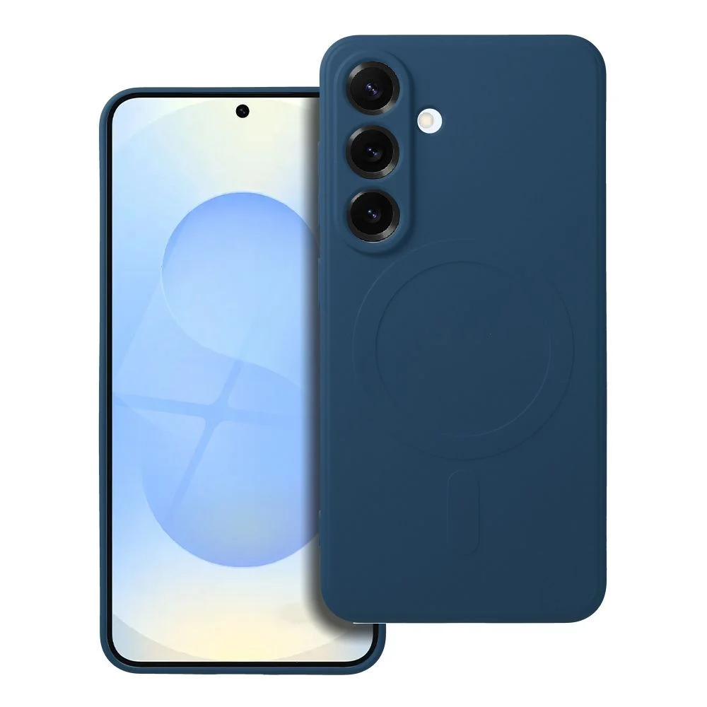 Φωτογραφία προϊόντος: . SILICONE MAG COVER case compatible with MagSafe for SAMSUNG S25 Edge blue