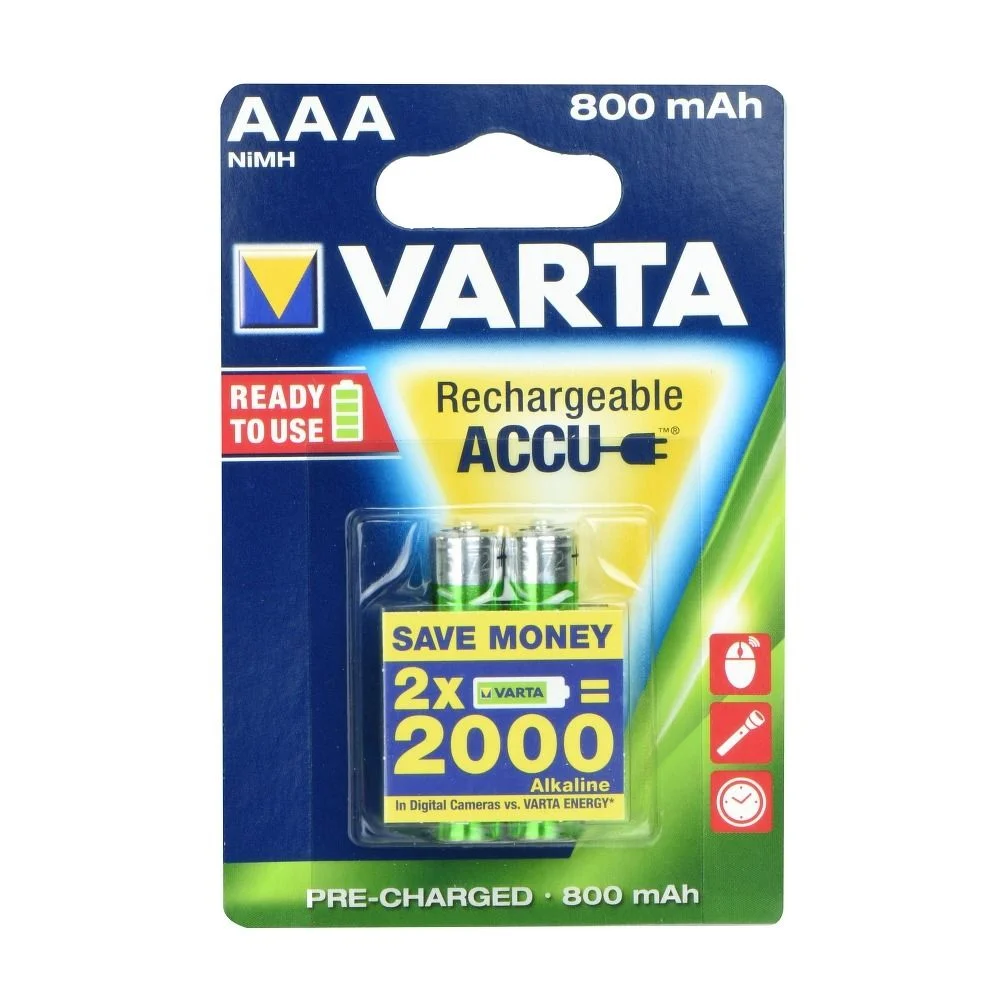Φωτογραφία προϊόντος: . VARTA rechargeable battery R3 (AAA) 800 mAh 2 pcs